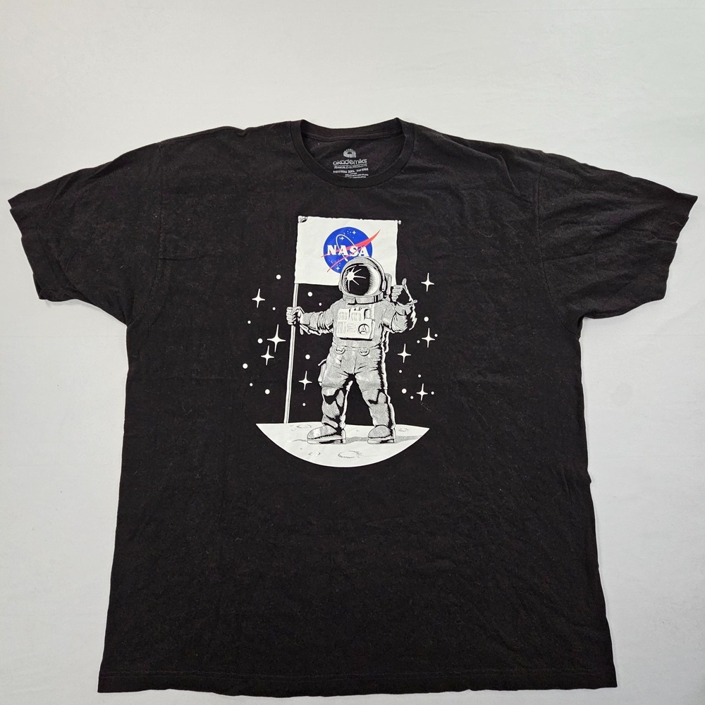 NASA Astronaut Black Short Sleeve Cotton T-Shirt Men's 2XL